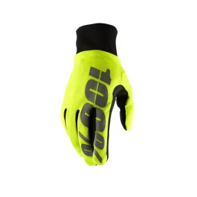 100% Hydromatic Waterproof Gloves Neon Yellow