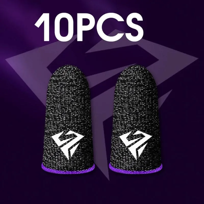 10Pcs Mobile Game Fingertip Gloves for PUBG Gamer Sweatproof Anti-Slip Touch Screen Finger Sleeve Breathable Gaming Finger Cover