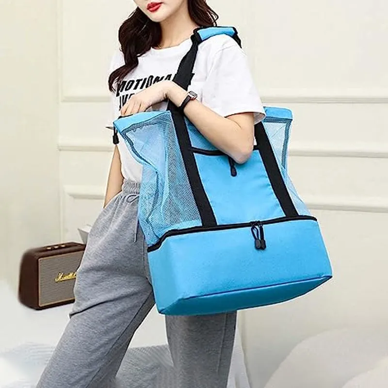 2-in-1 Portable Mesh Detachable Tote Bag