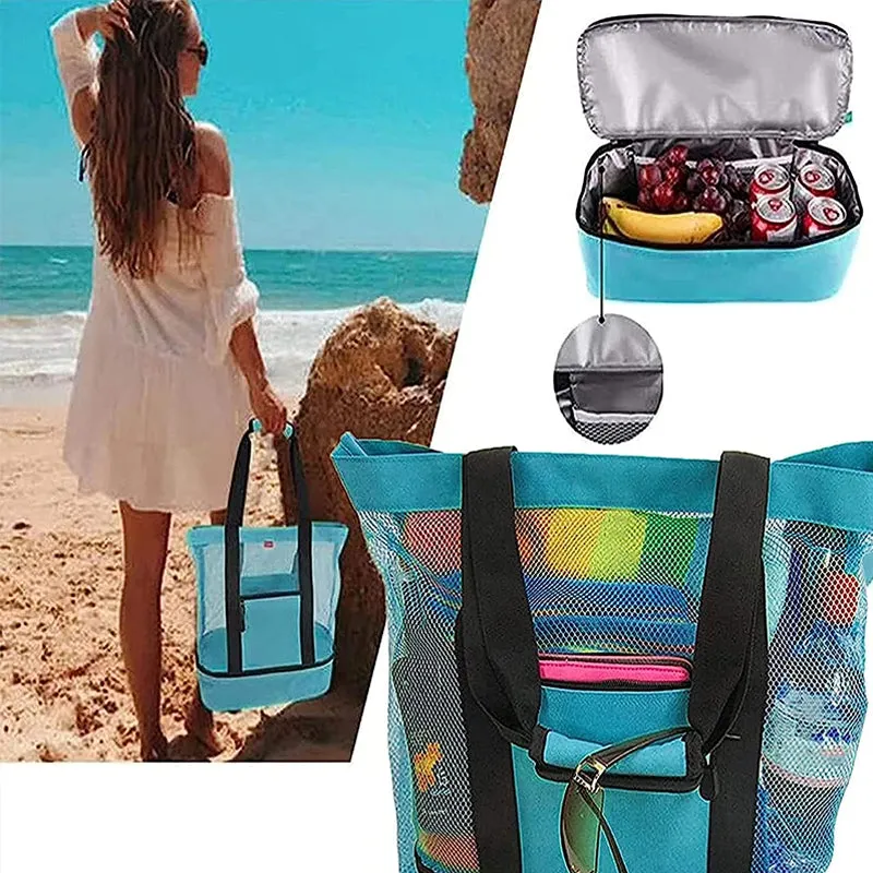 2-in-1 Portable Mesh Detachable Tote Bag