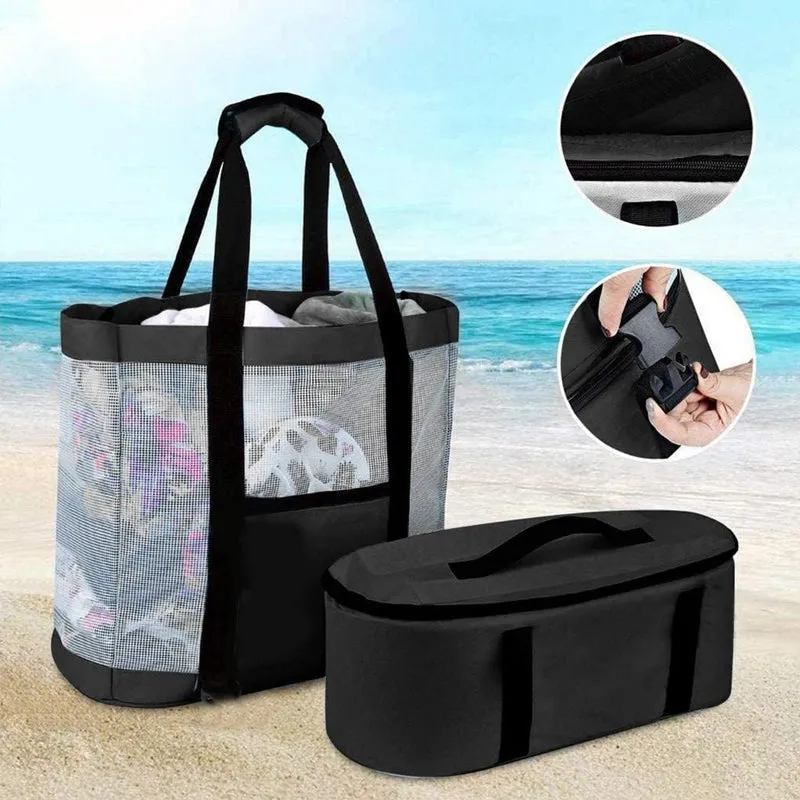 2-in-1 Portable Mesh Detachable Tote Bag