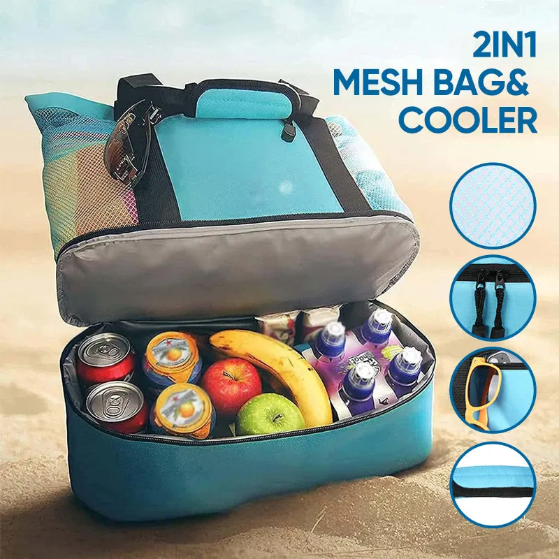 2-in-1 Portable Mesh Detachable Tote Bag