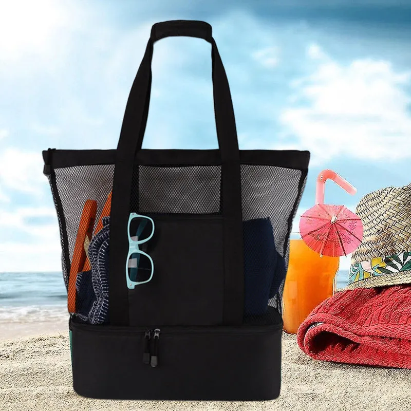 2-in-1 Portable Mesh Detachable Tote Bag