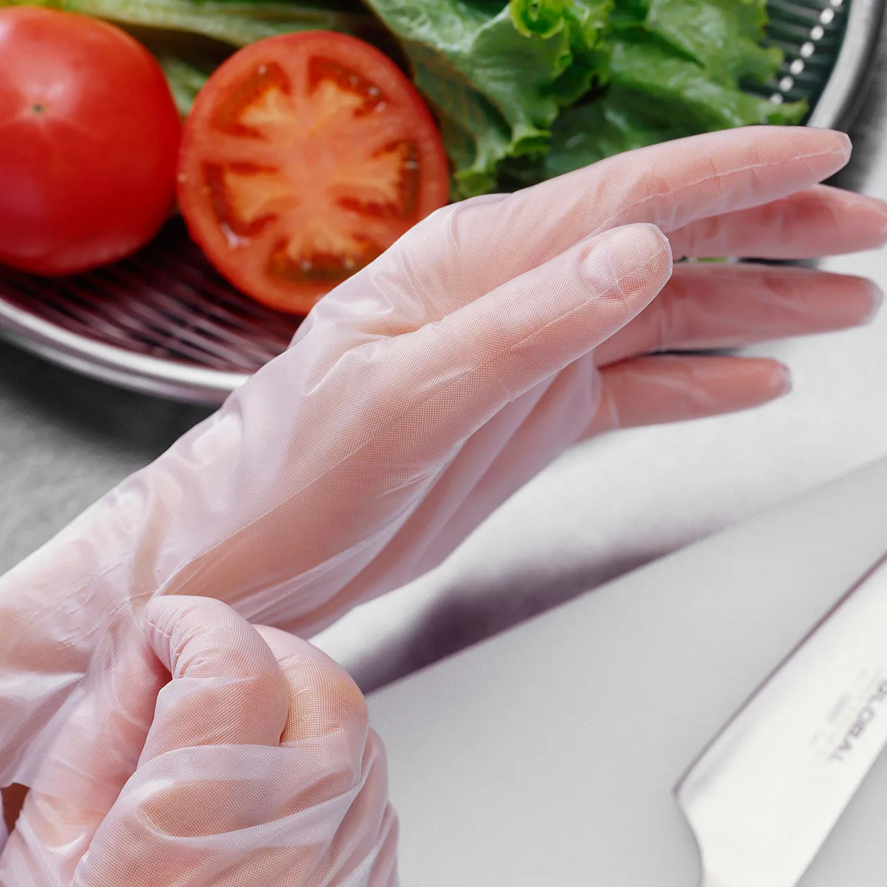 27 Micron Five-Finger-Squeeze Embossed Gloves (200/pack)