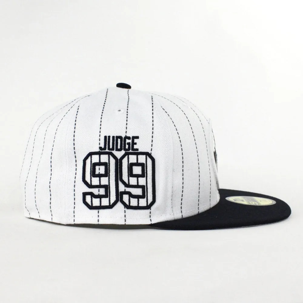 Aaron Judge 99 New York Yankees New Era 59Fifty Fitted Hats (Pin Gray Under Brim)
