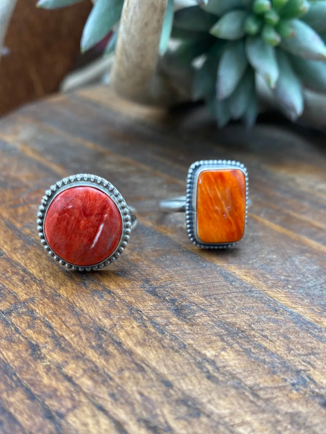 Aledo Sterling Spiny Oyster Ring -Orange