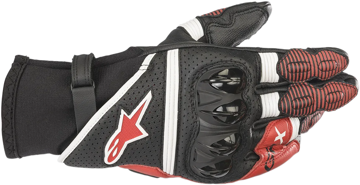 ALPINESTARS GPX V2  Gloves - Black/White/Red - Large 3567219-1304-L