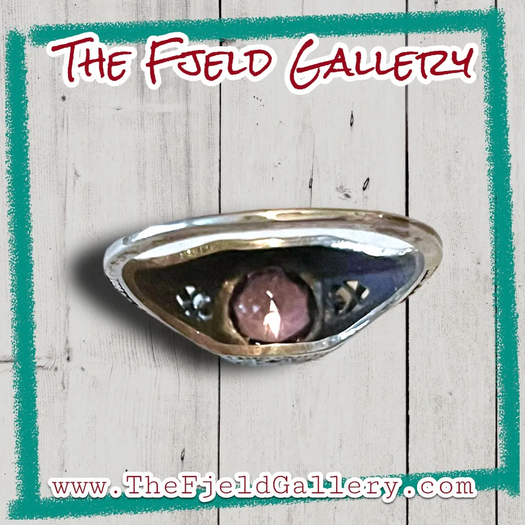 Amethyst Sterling Silver Victorian Ring