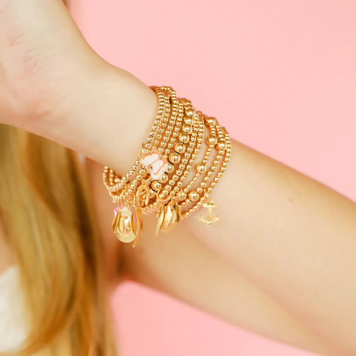 Anchor Gold Charm Bracelet