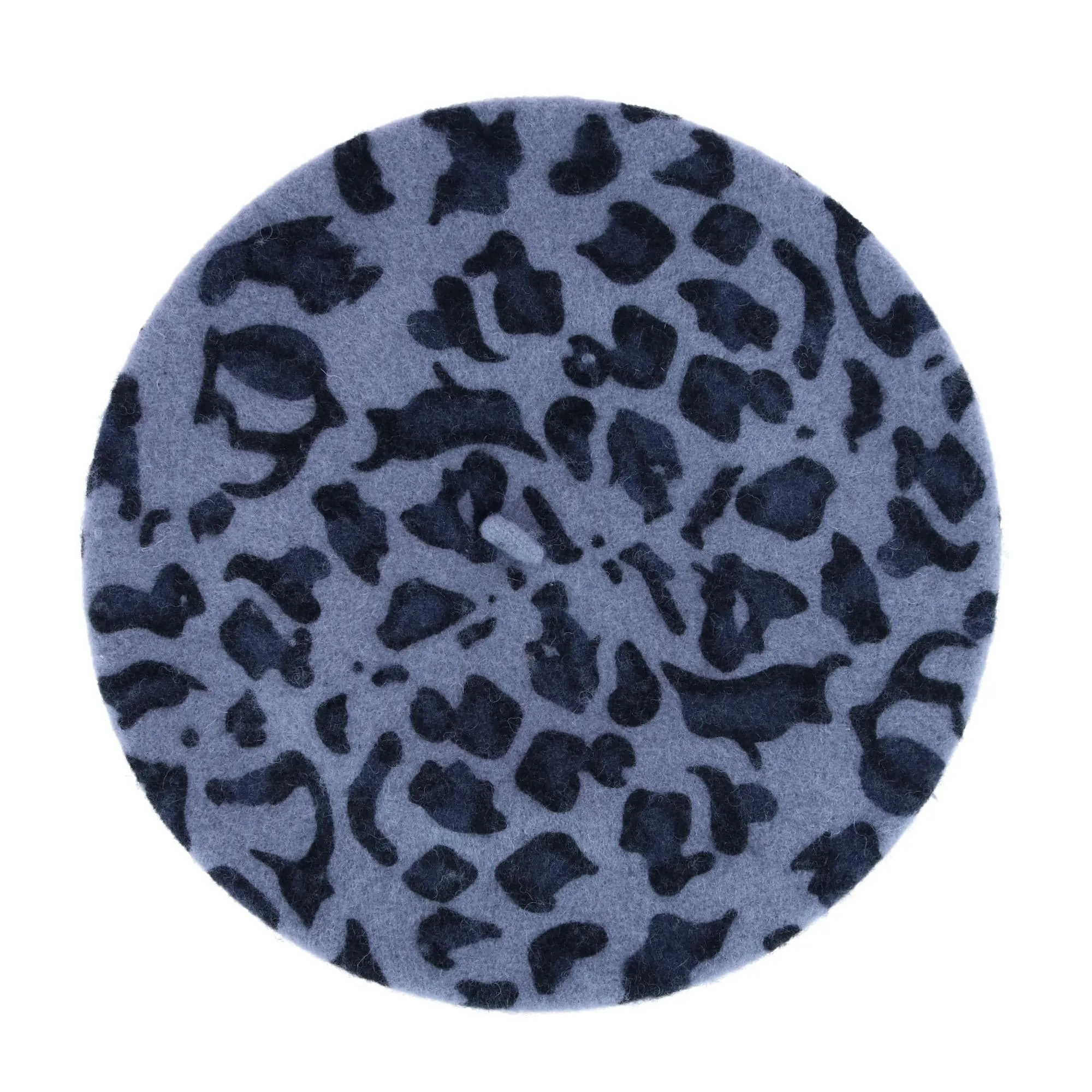 Angela & William Women's French Leopard Print Wool Beret Hat
