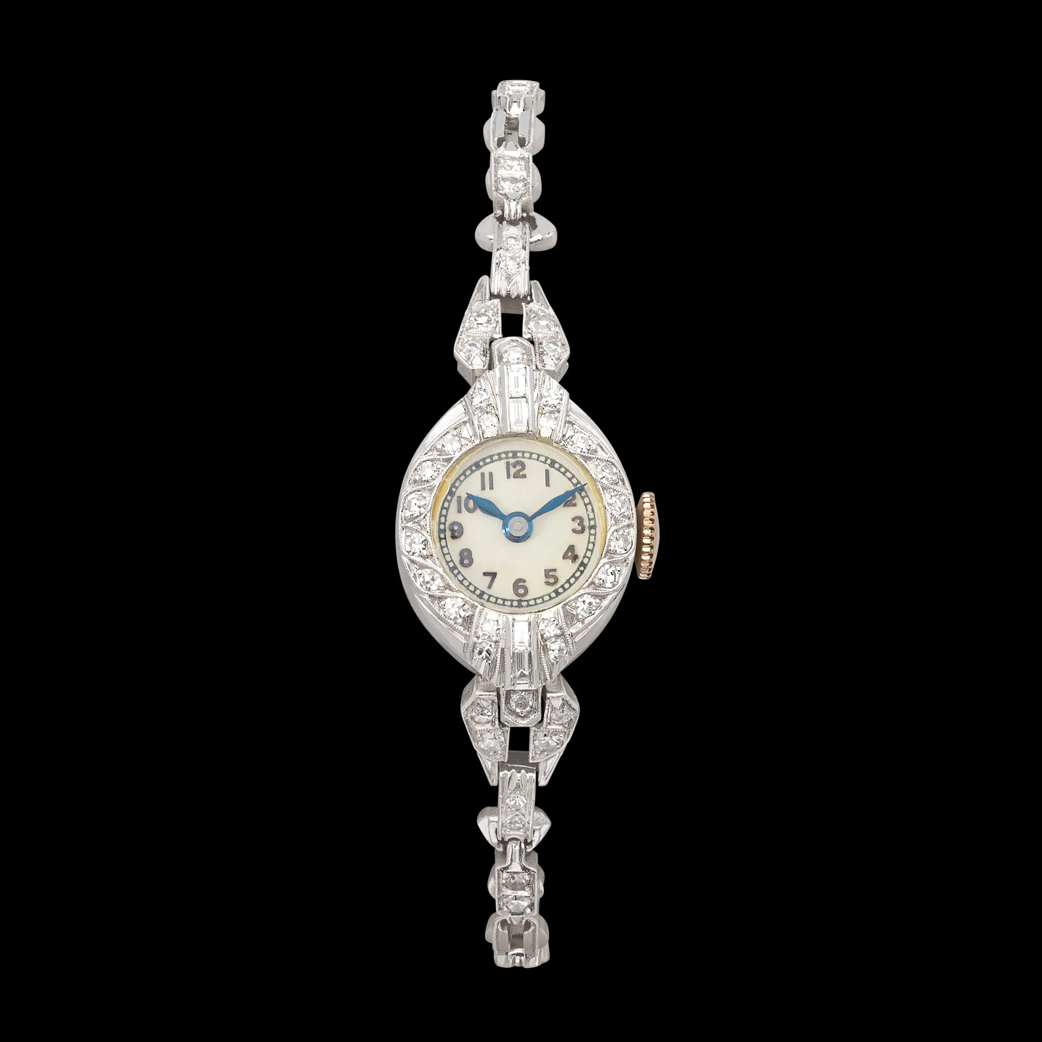 Antique Platinum Diamond Wristwatch
