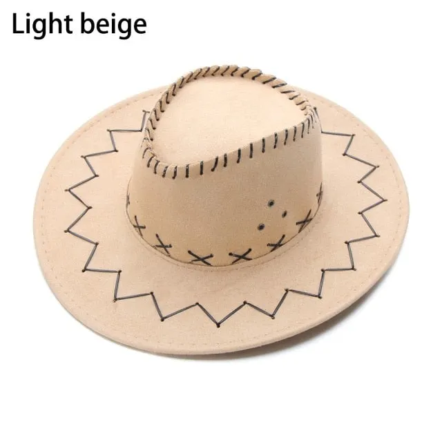 Ashore Shop Women's or Men's Cowgirl Suede Cowboy Fancy Hat