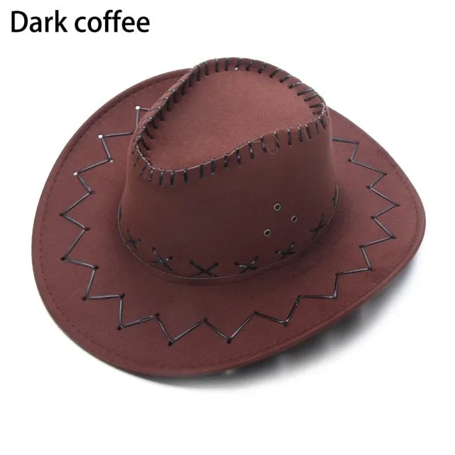 Ashore Shop Women's or Men's Cowgirl Suede Cowboy Fancy Hat