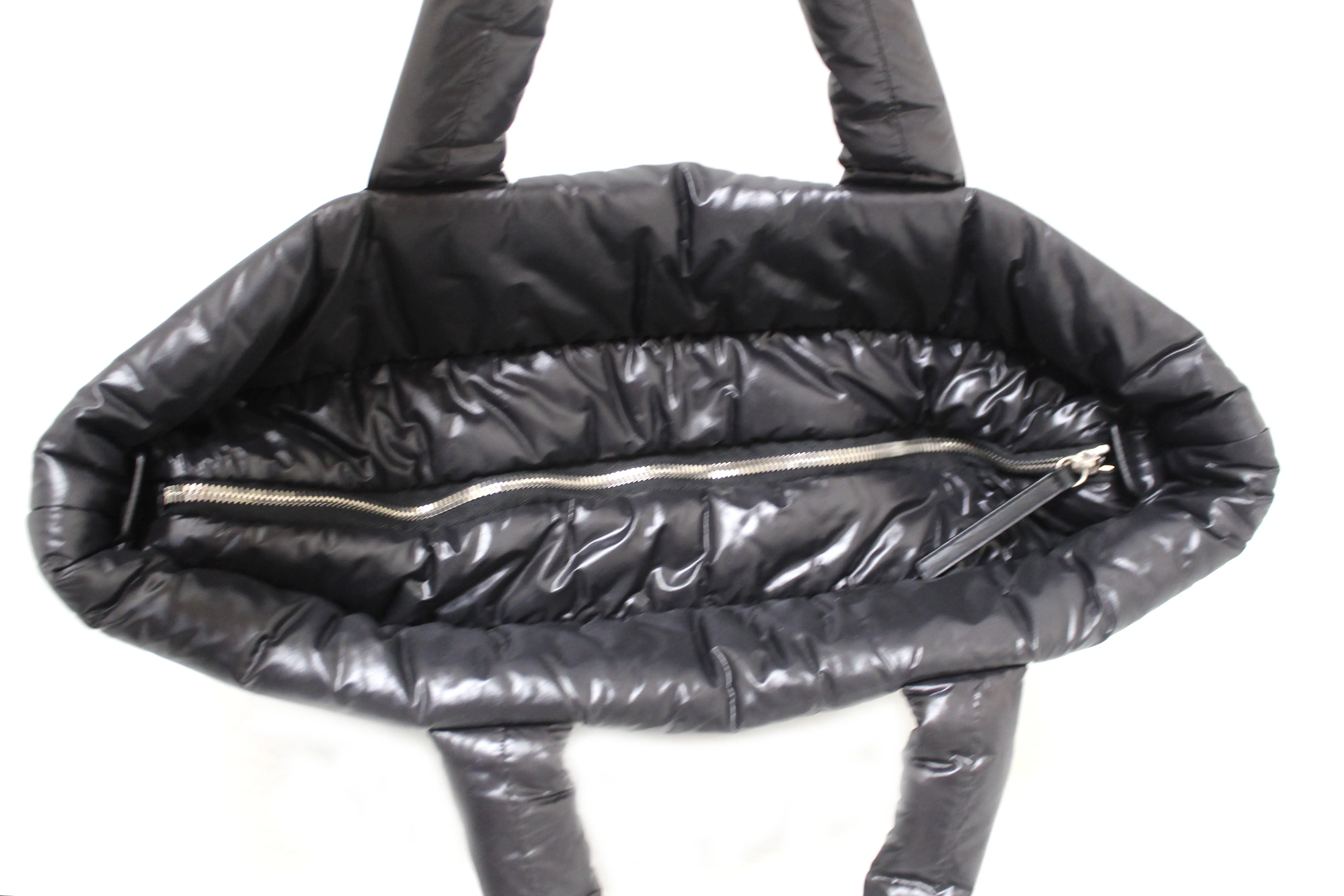 Authentic Chanel Coco Cocoon Black Quilted Nylon Reversible Tote