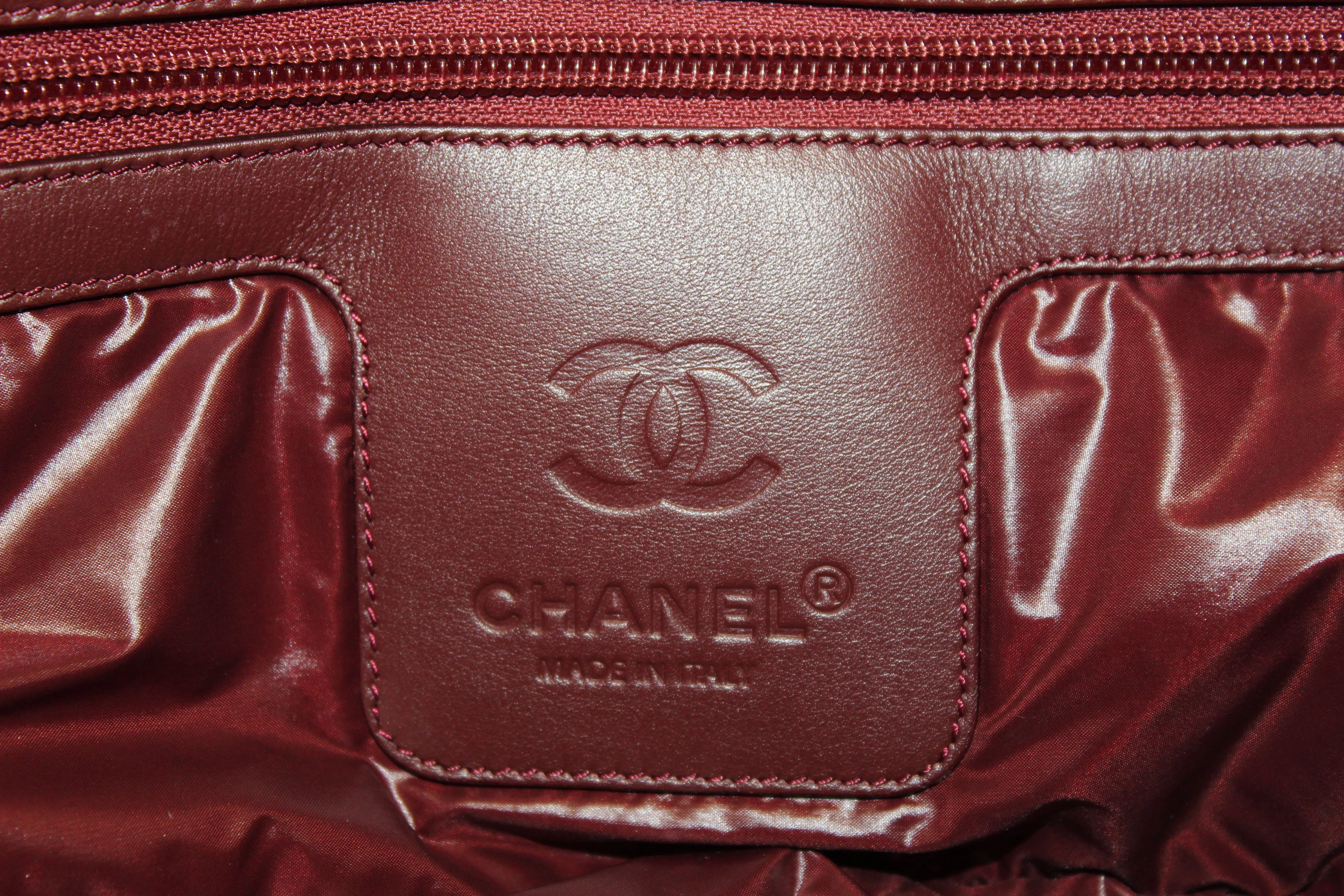 Authentic Chanel Coco Cocoon Black Quilted Nylon Reversible Tote