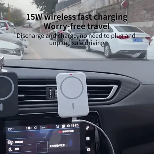 AutoCharge MagMount: Magnetic Wireless In-Car Charger | Phone Holder Mount w/Vent Bracket
