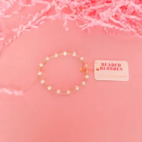 Beaded Blondes | Babies Lolo Gold Beaded Bracelet with Freshwater Pearls