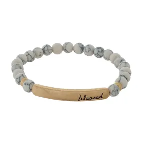Blessed Howlite beaded Bracelet