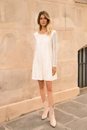 Boat Neck Lace Dress