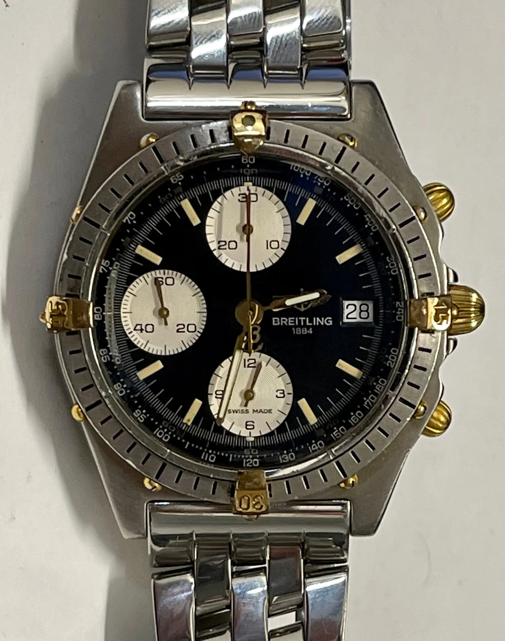 BREITLING Ref# 82804 Chronograph Stainless Steel Automatic M. - $15K APR w/ COA!