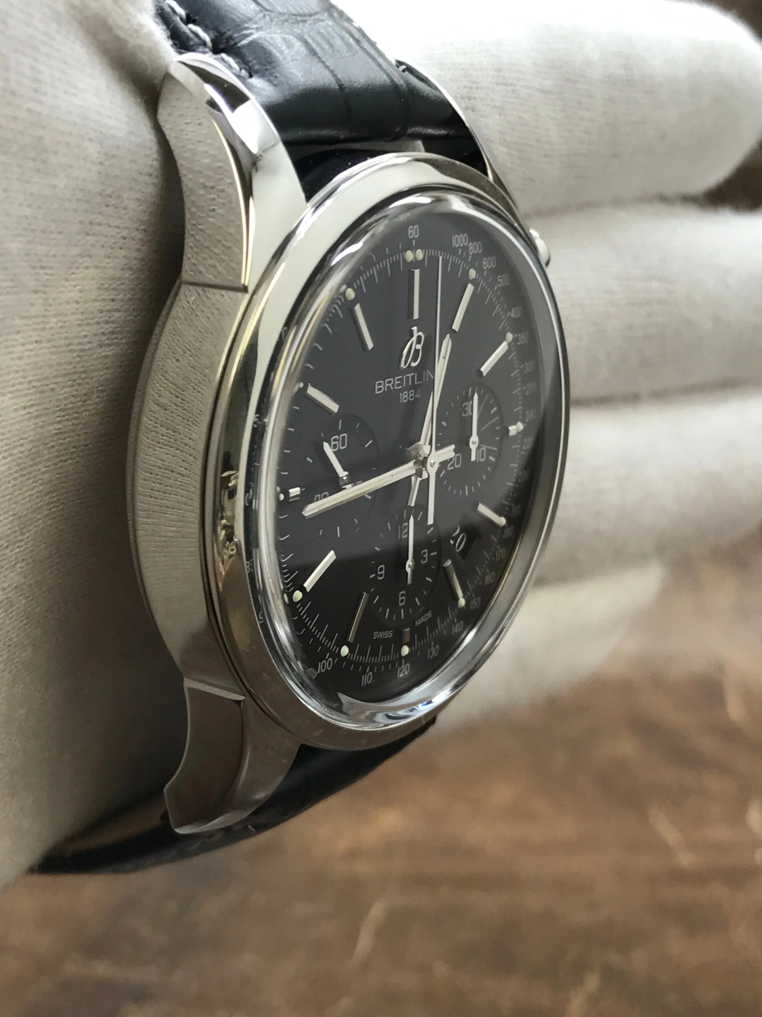 Breitling Transocean Chronograph AB0152 Black Dial Automatic Men's Watch