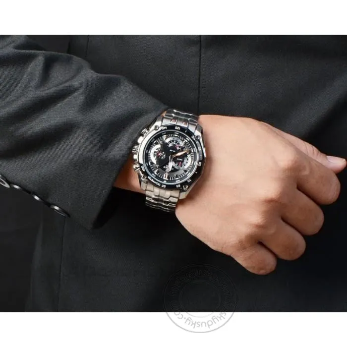 Casio Edifice Chronograph Black Dial Men's Watch Metal Formal Casual EFR 550D-1AV