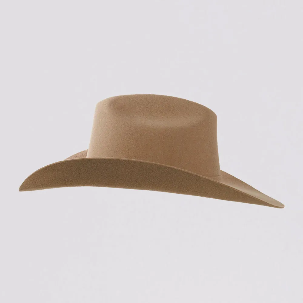 Cattleman | Womens Sand Felt Western Cowgirl Hat - Bourbon Cowgirl