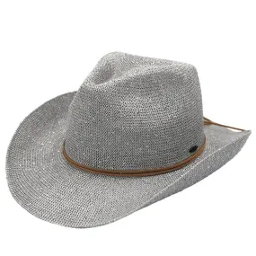 CBC-03 Cowgirl Hat with Glitter Silver