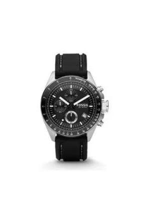ch2573p decker chronograph black silicone watch by fossil -For Men