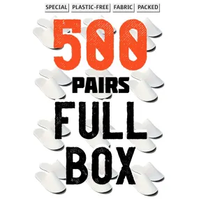 Chochili 500 Pairs Fabric Packed Terry Cotton Disposable Bulk Hotel Slippers for Airbnb Spa Wedding Guests Adult Men Women Size 10-11, White