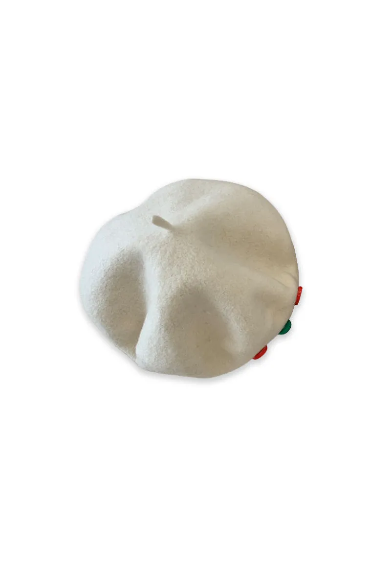 Christmas 100 Wool French Beret Hat