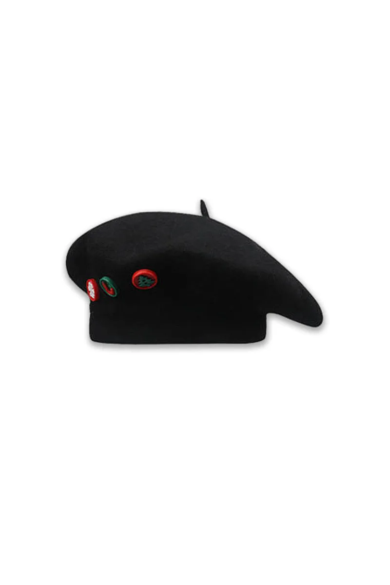 Christmas 100 Wool French Beret Hat
