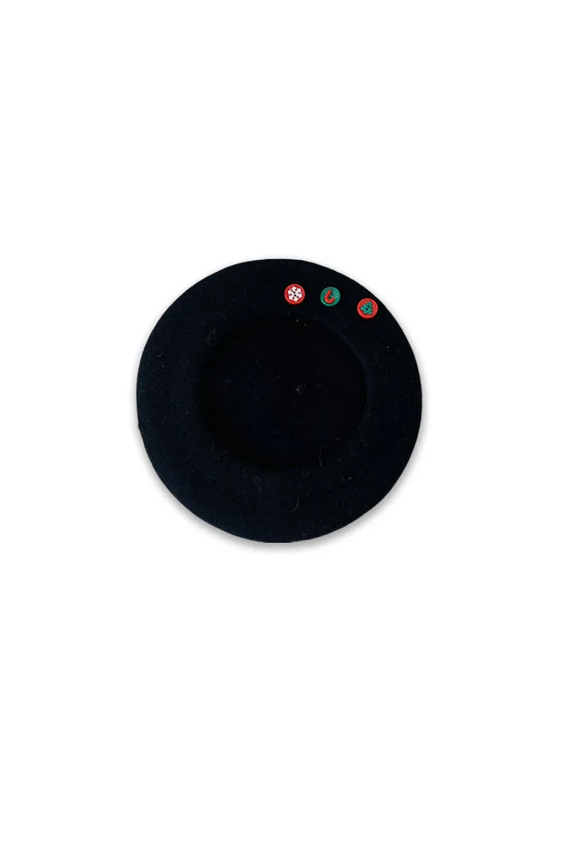 Christmas 100 Wool French Beret Hat