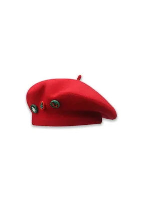 Christmas 100 Wool French Beret Hat