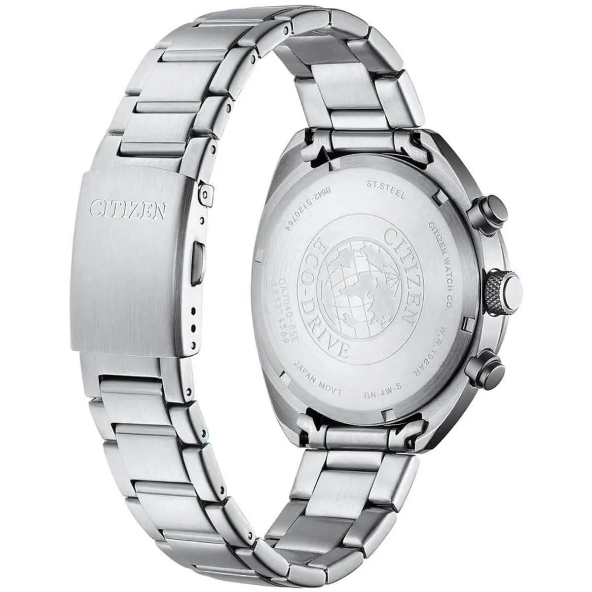 Citizen Men's Watch - Chronograph Black Dial Stainless Steel Bracelet | CA7040-85E