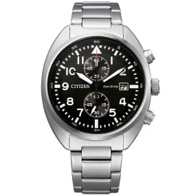 Citizen Men's Watch - Chronograph Black Dial Stainless Steel Bracelet | CA7040-85E