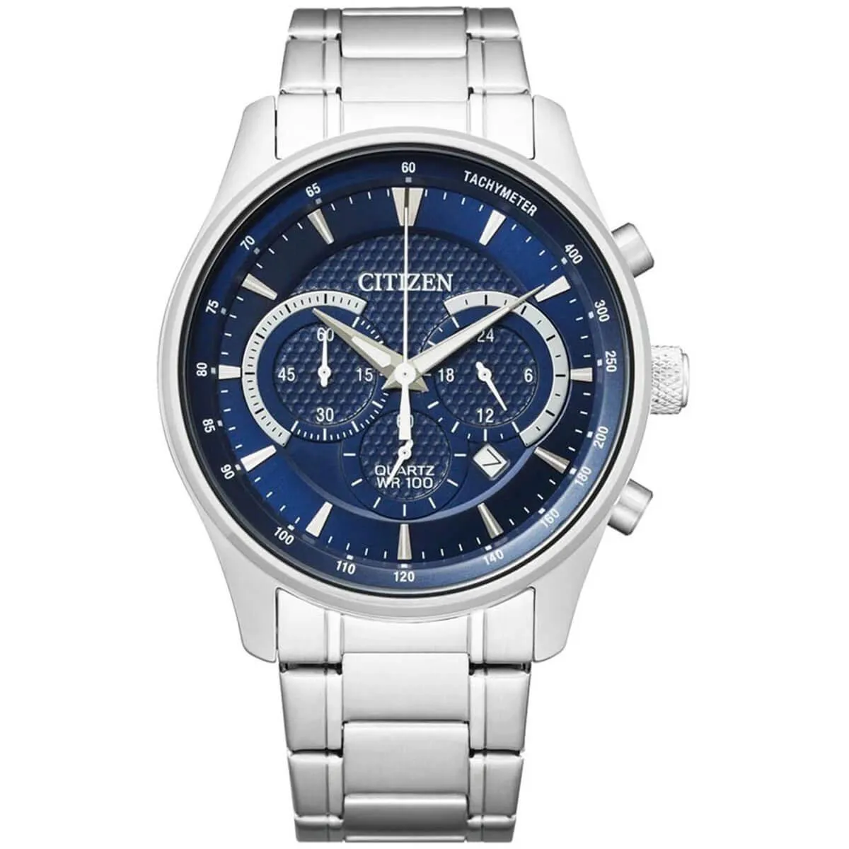 Citizen Men's Watch - Chronograph Blue Dial Stainless Steel Bracelet | AN8190-51L