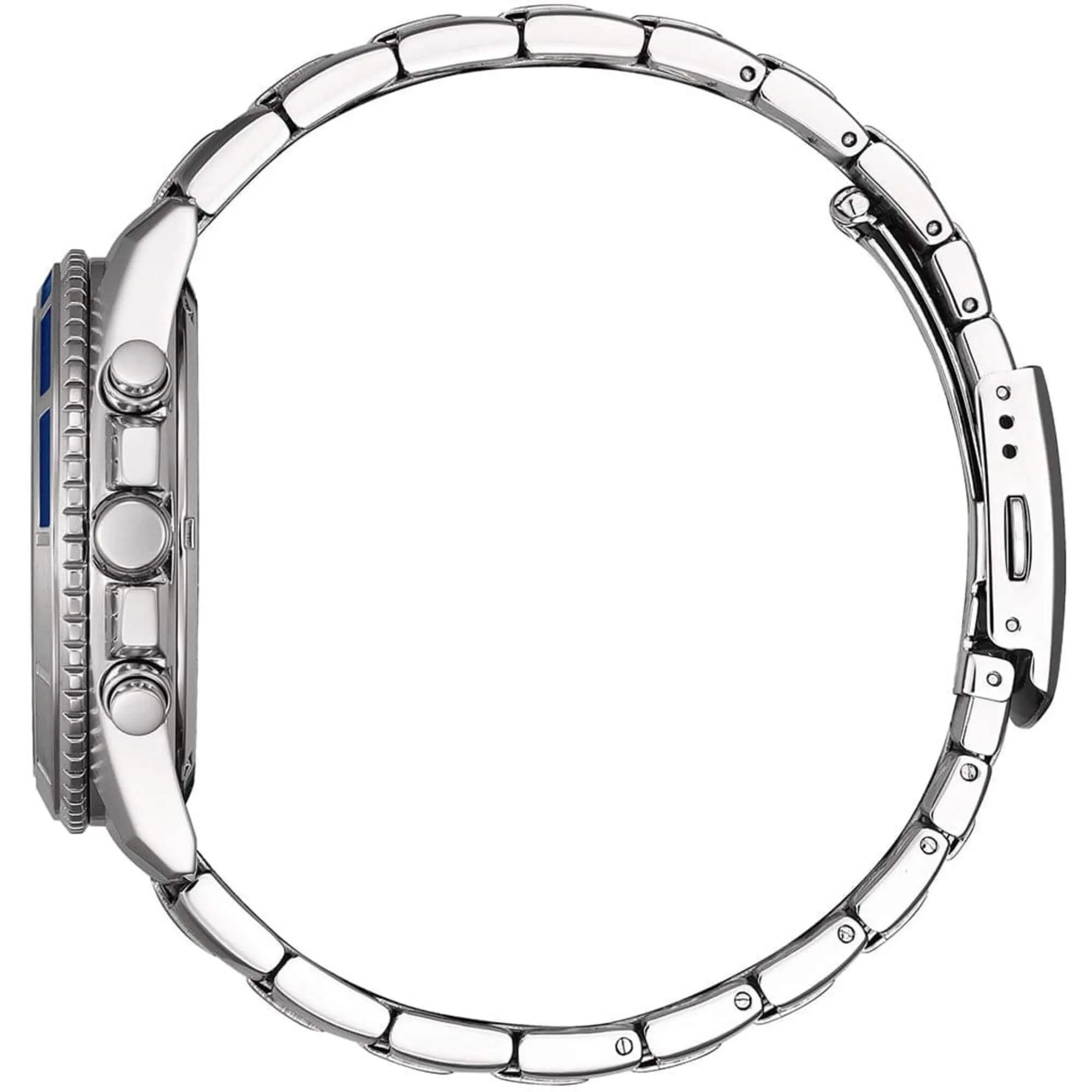 Citizen Men's Watch - Quartz Chronograph Blue Dial Silver Tone Bracelet | AN8201-57L