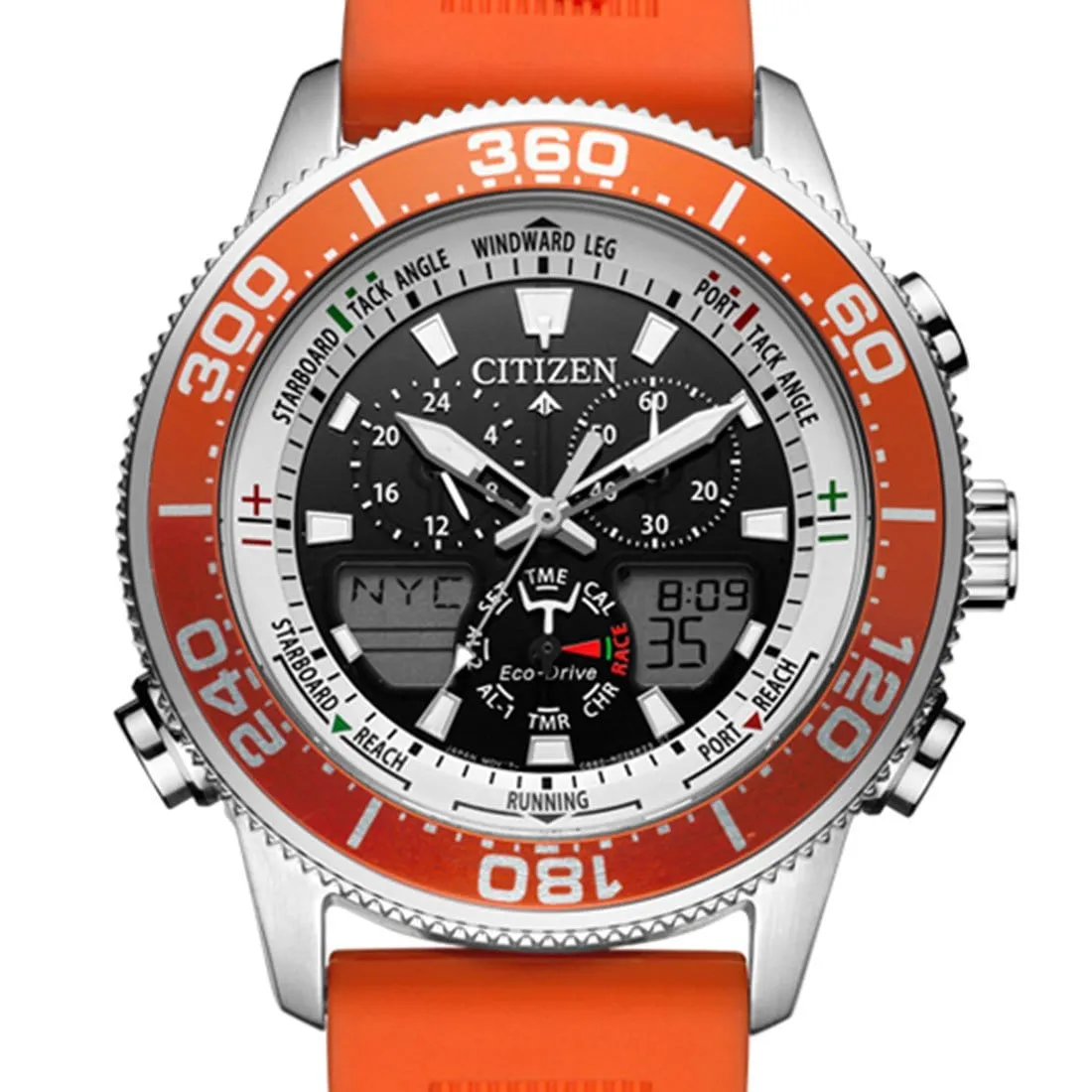 Citizen Promaster Marine Yacht Eco-Drive Black Dial Male 200m Watch JR4061-18E