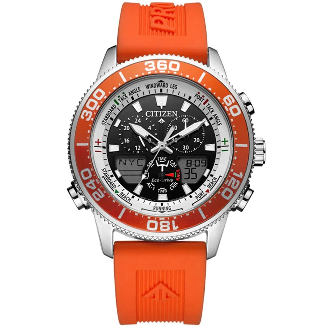 Citizen Promaster Marine Yacht Eco-Drive Black Dial Male 200m Watch JR4061-18E