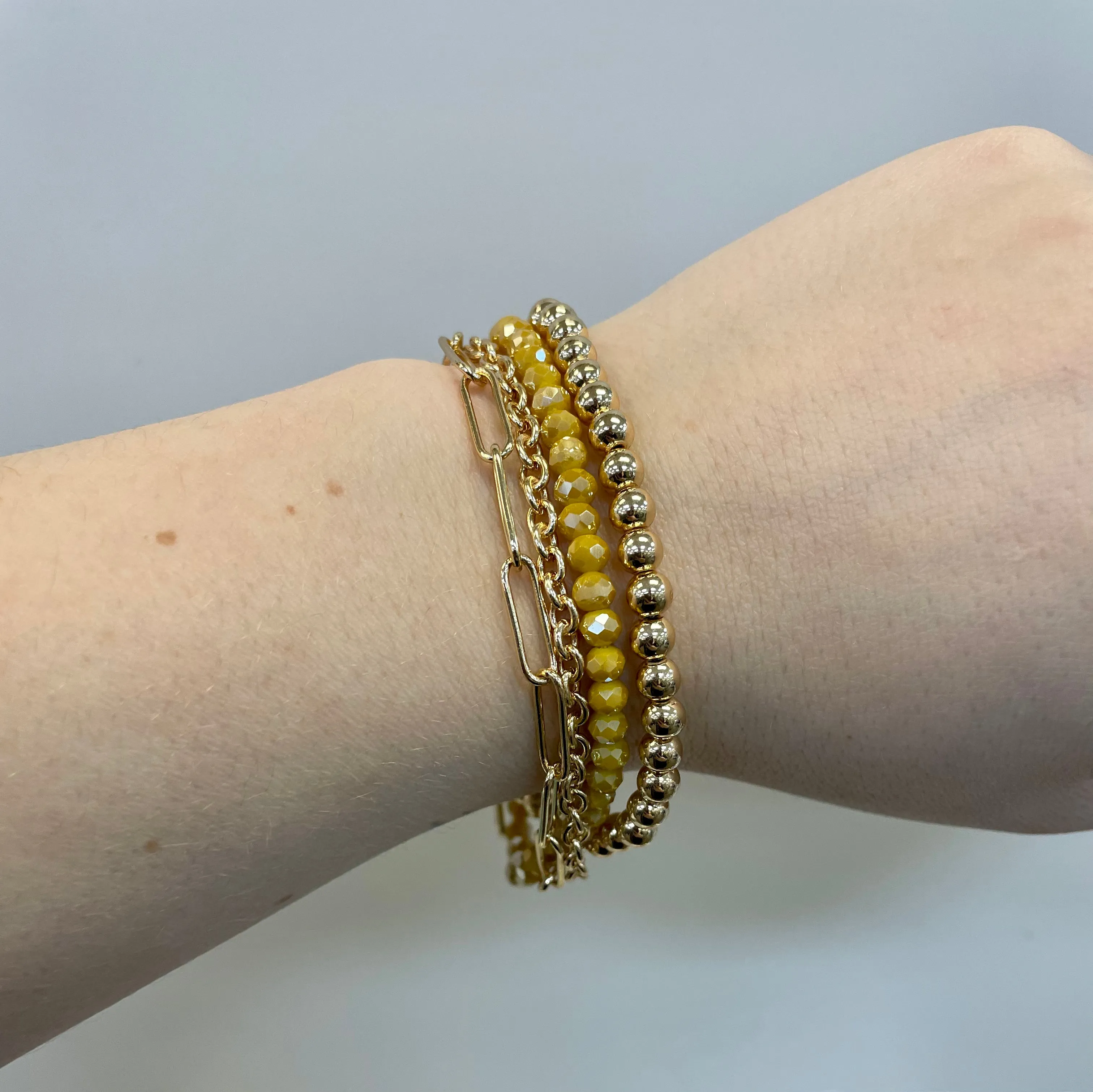 Citrine Gold Beaded Earrings or Bracelet