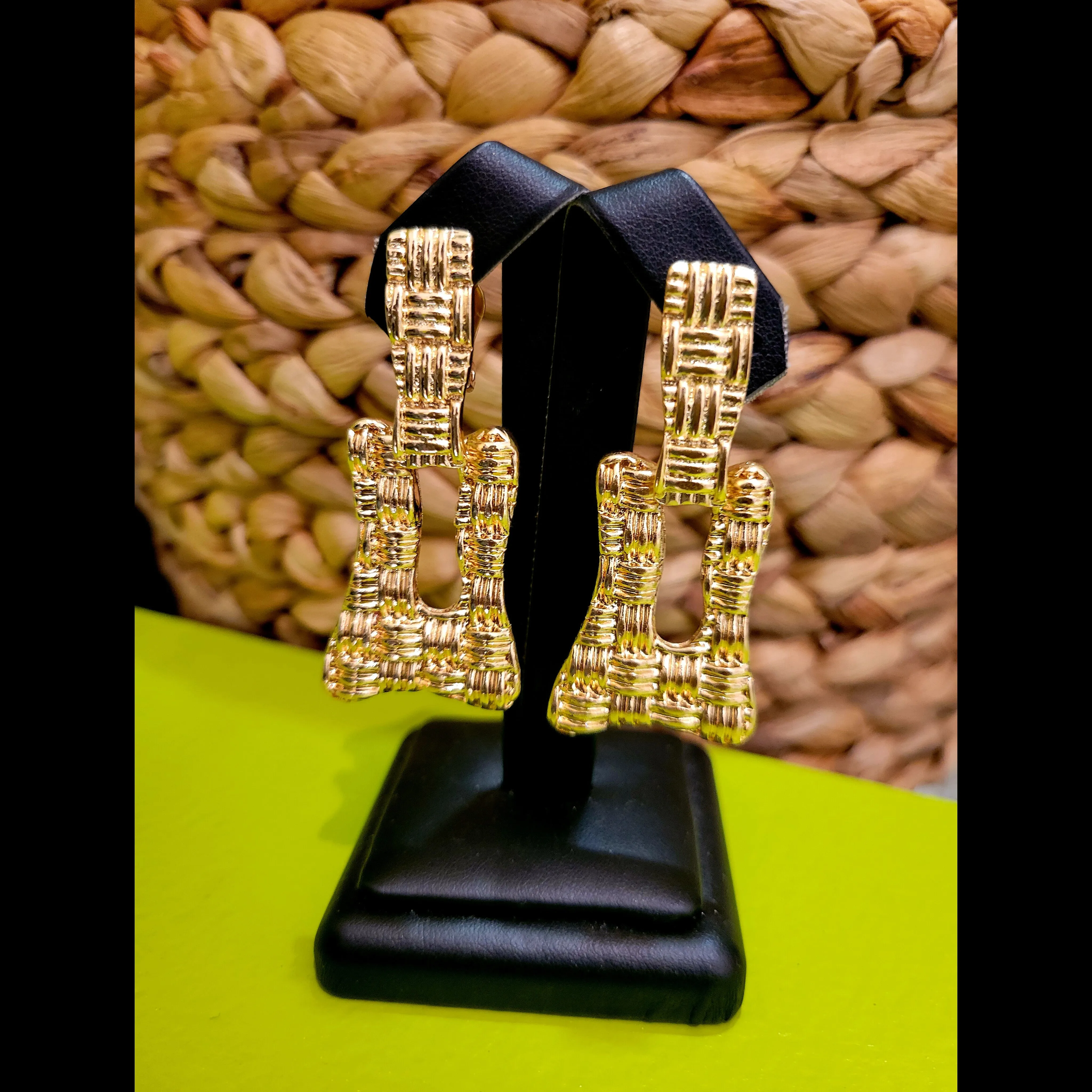 *Clip-on* Weaved Door Knocker Earrings