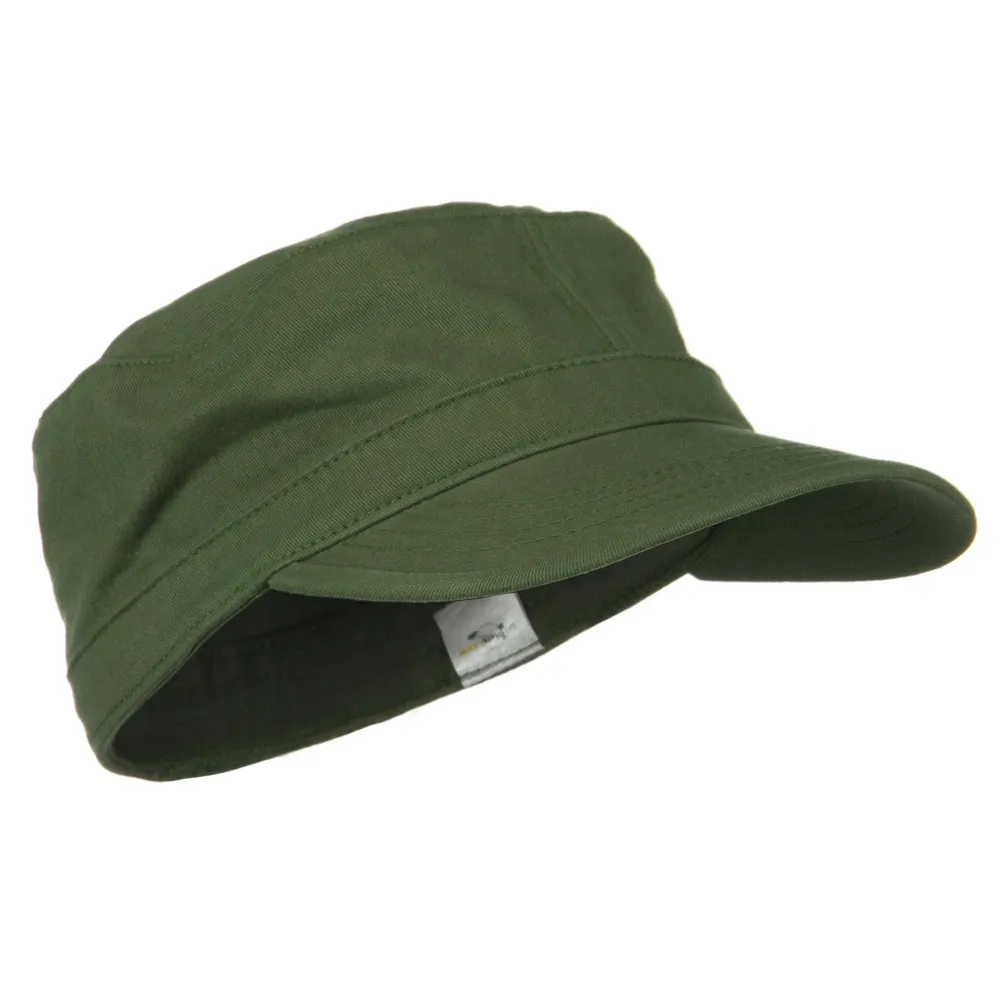 Cotton Fitted Military Cap