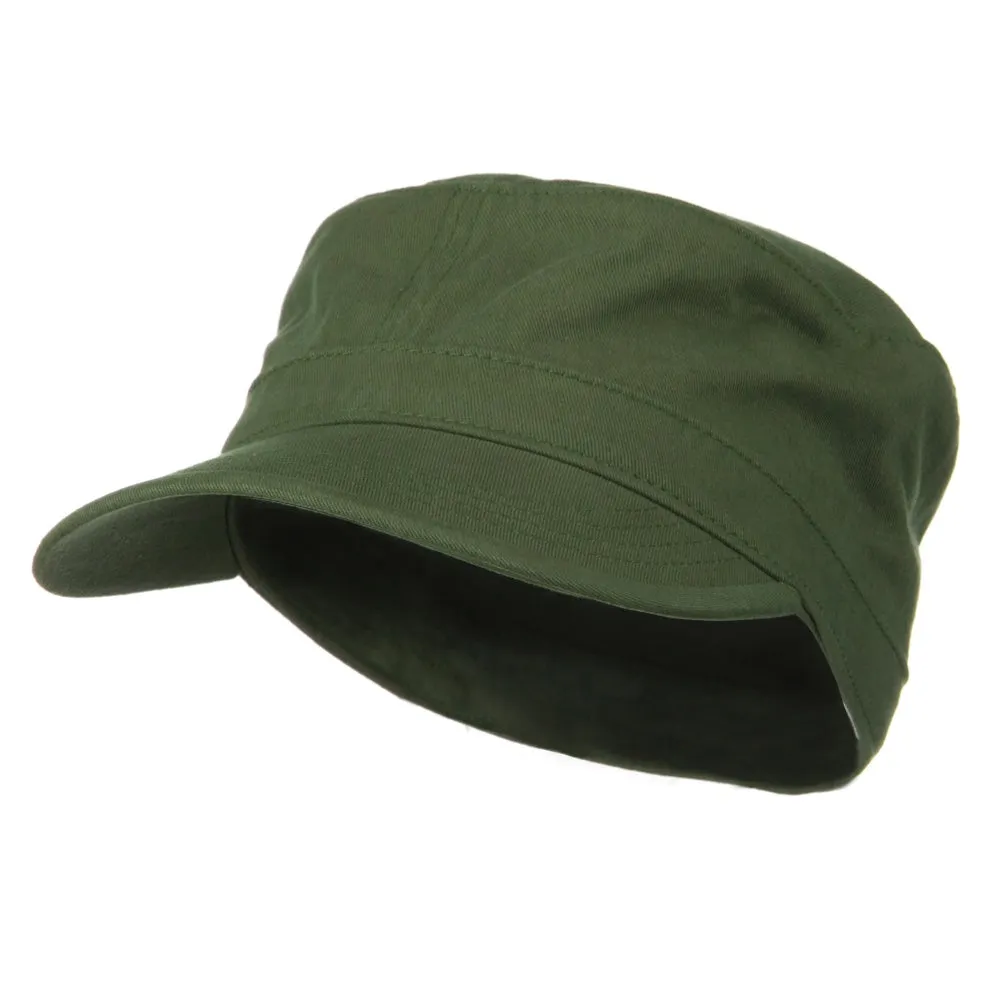 Cotton Fitted Military Cap