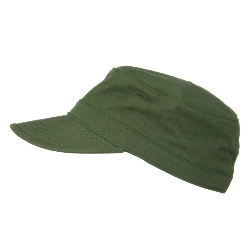 Cotton Fitted Military Cap
