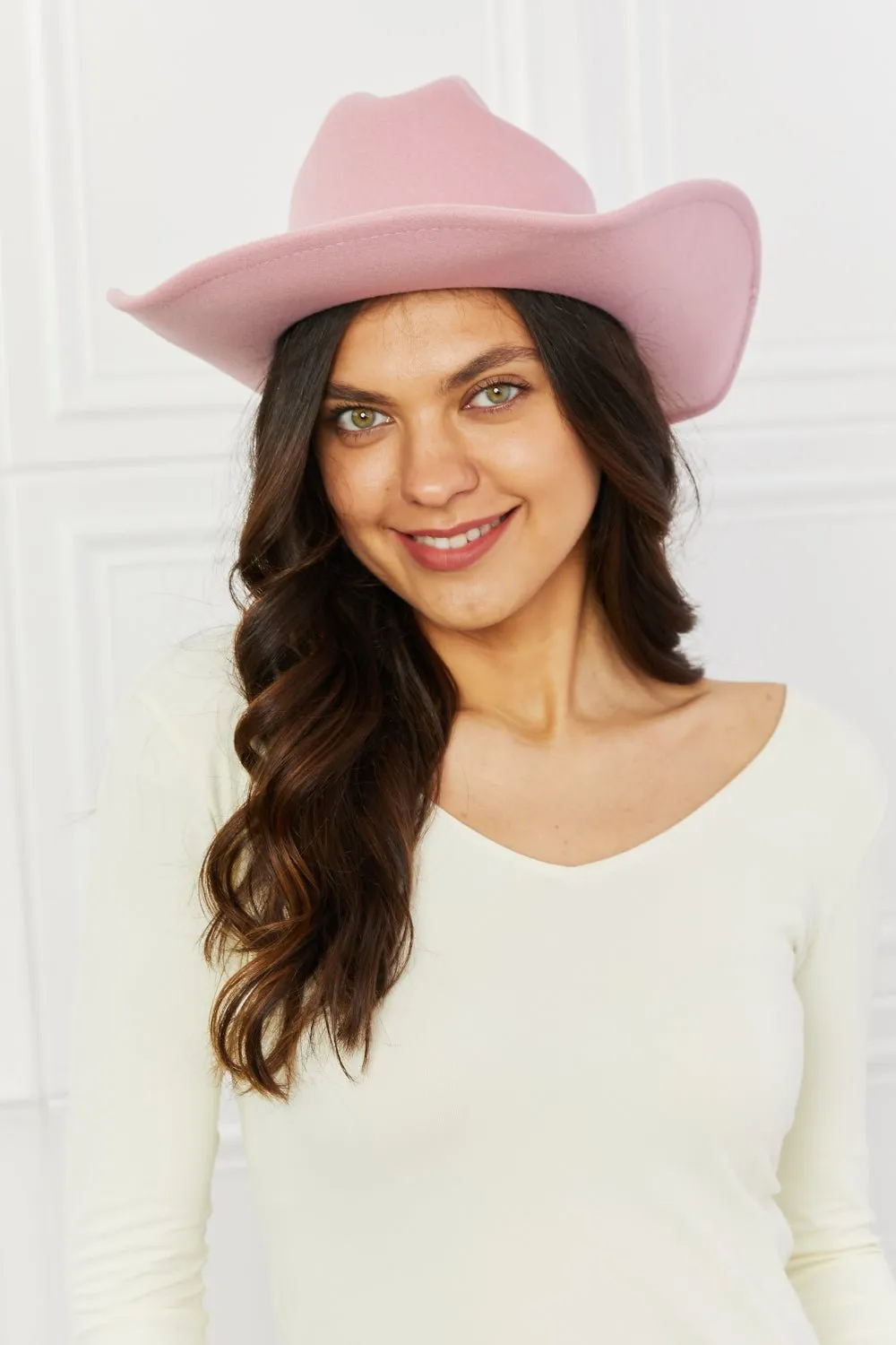 Cowgirl Hat in Blush Pink