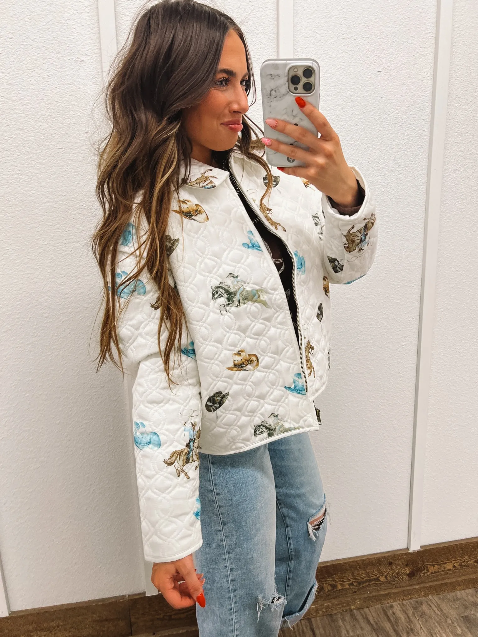 Cowgirl Hat Quilted Jacket