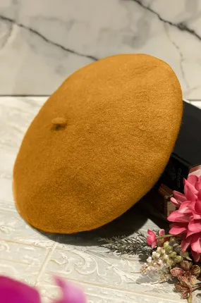 D'Amour Woollen Beret (Mustard)