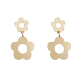 Dangle Pretty Flower Invisible Clip On Earrings