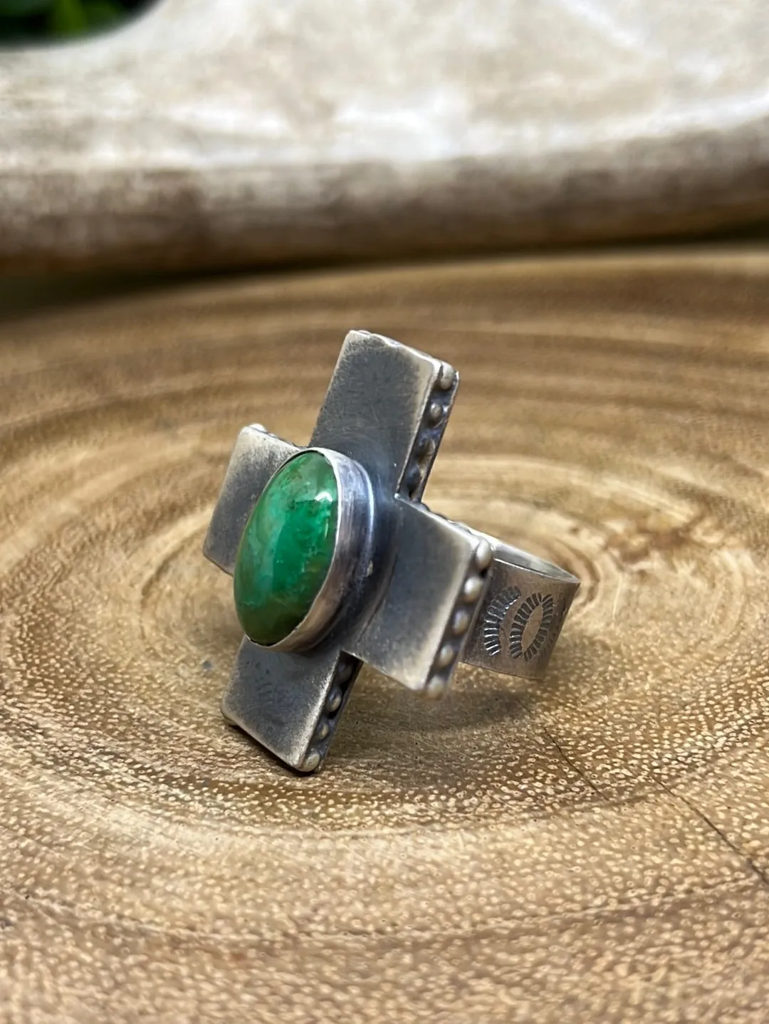 Denver Sterling Nevada Turquoise Cross Ring